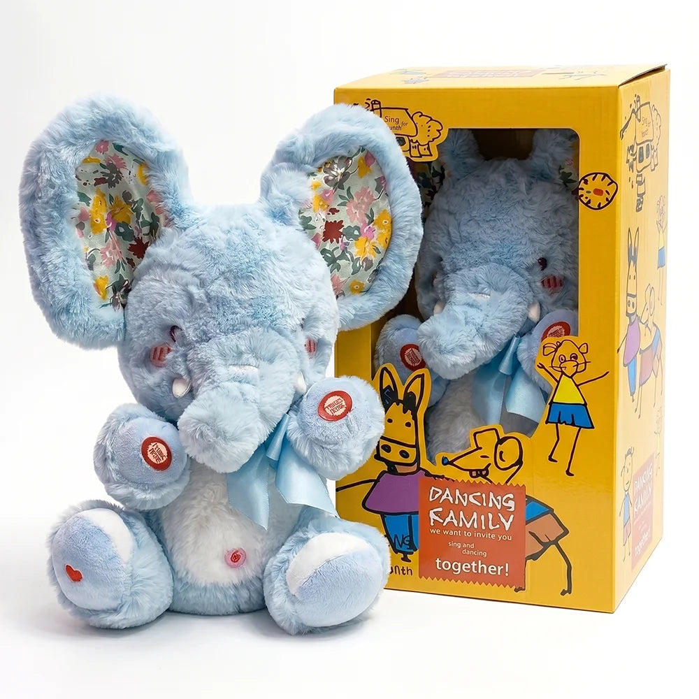 Talking Plush Elephant Toy with Voice Repeat Function