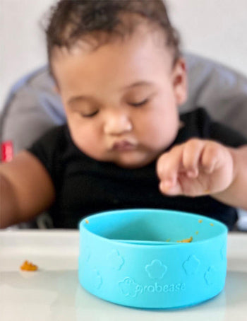 Teal Silicone Suction Bowl