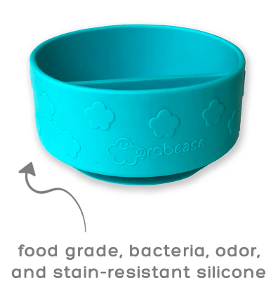 Teal Silicone Suction Bowl