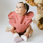 Terracotta Frill Snuggle Waterproof Bib