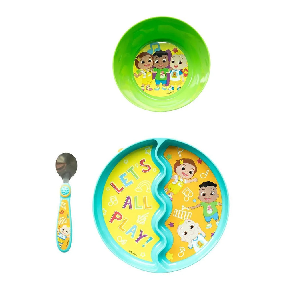 The First Years CoComelon 3-Piece Divided Mealtime Set