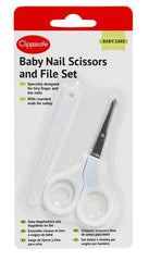 كليب سيف - مجموعة مقص أظافر + مبرد للرضع - أبيض