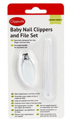Clippasafe Baby Nail Clippers & File Set White
