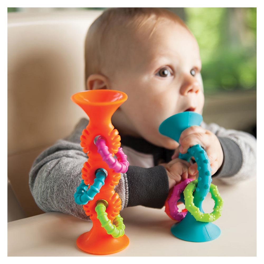 ألعاب فات برين - لعبة حلقات بيب سكويغز - أزرق مخضر