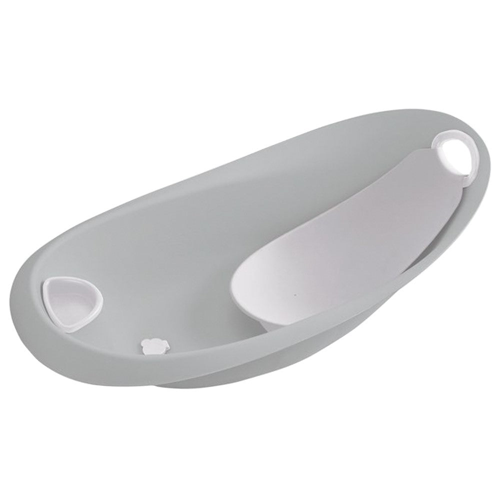 Keeeper-Baby Bath With Soft Handle, Plug And Bath Chair- Stars Grey