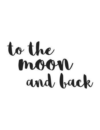 To the moon and back Wall Sticker