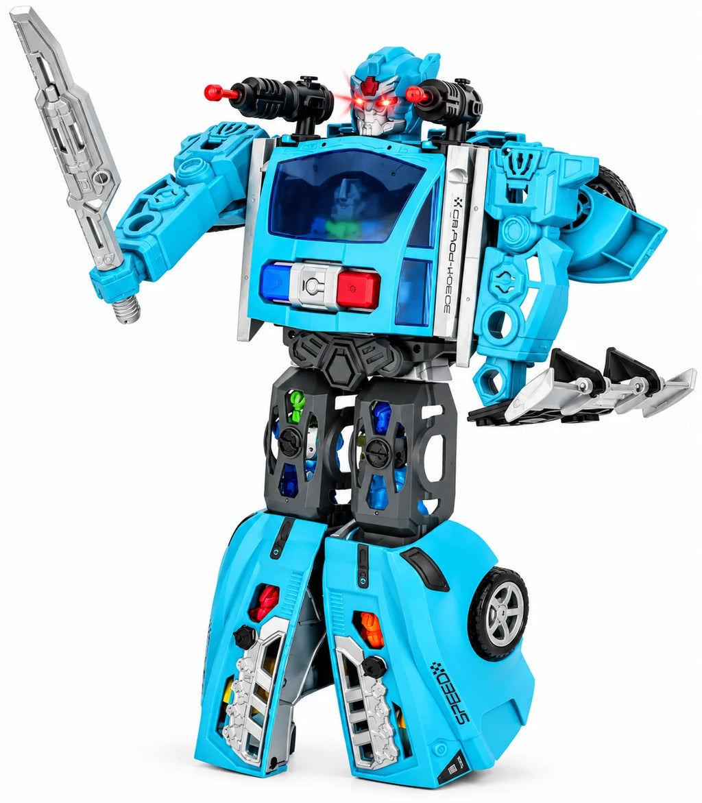 Transformable Robot to Police Car with Light & Sound