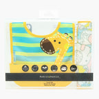 Yellow Giraffe Travel Bib - Set of 2
