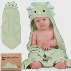 Triceratops Cuddle Baby Hooded Towel