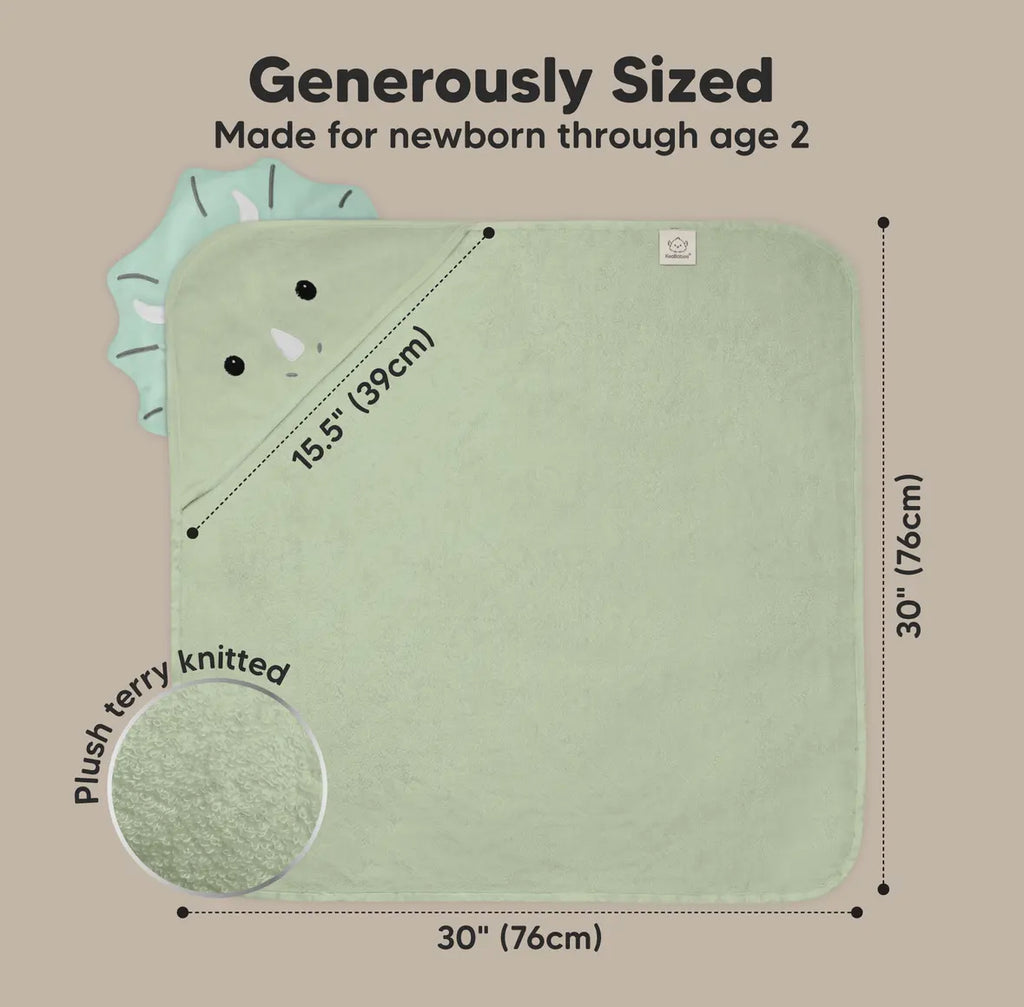 Triceratops Cuddle Baby Hooded Towel