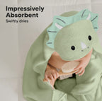 Triceratops Cuddle Baby Hooded Towel