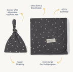Tribe Organic Swaddle Blanket & Hat