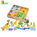 Tropical Tales Wooden Blocks Set 55 Pieces
