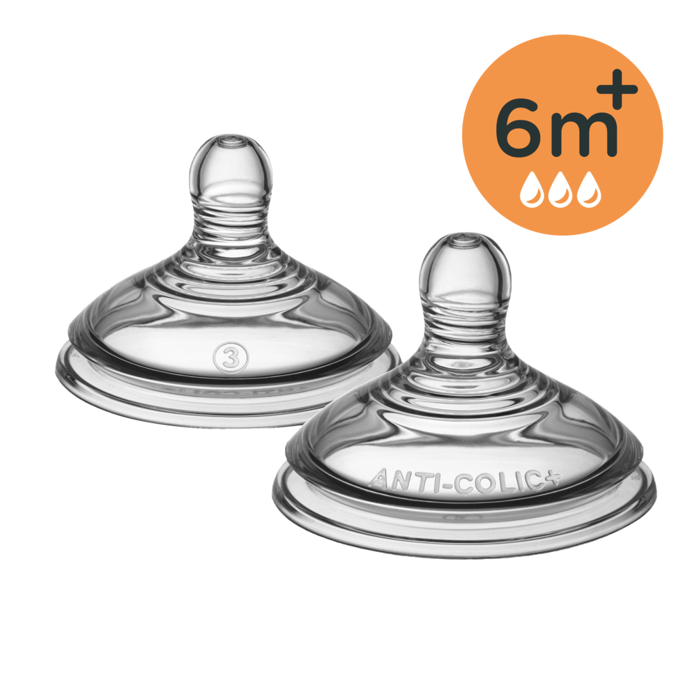 Tommee Tippee Closer to Nature Teats, Fast Flow x 2-Clear