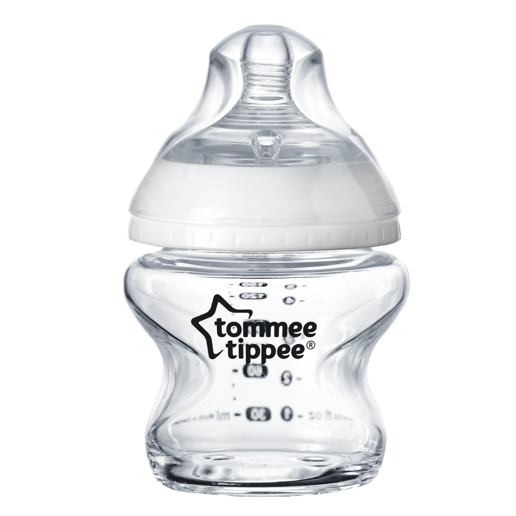 Tommee Tippee Closer to Nature   Glass Feeding Bottle, 150ml x 1  -Clear