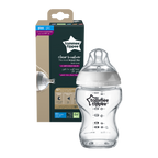 Tommee Tippee Closer to Nature Glass Feeding Bottle, 250ml x 1  -Clear