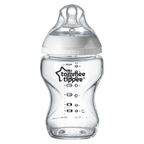 Tommee Tippee Closer to Nature Glass Feeding Bottle, 250ml x 1  -Clear