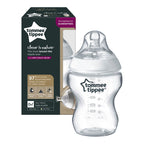 Tommee Tippee Closer to Nature Feeding Bottle, 260ml x 1  - Clear