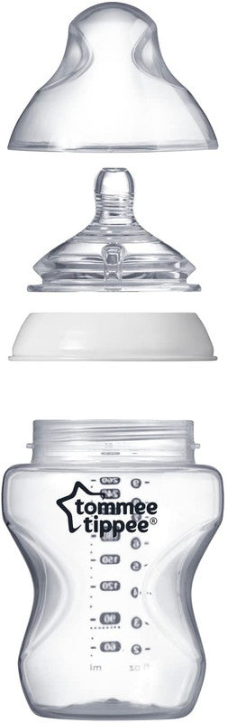 Tommee Tippee Closer to Nature Feeding Bottle, 340ml x 1 -Clear