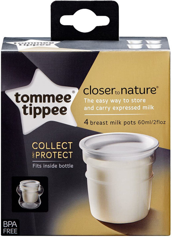 Tommee Tippee Closer to Nature Milk Storage Pots (Pack of 4)