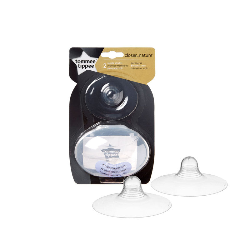 Tommee Tippee Closer to Nature Nipple Shieldsx 2 with Sterilizer Case