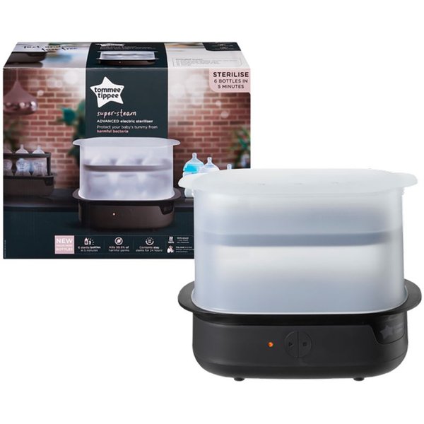 تومي تيبي - معقم بخار كهربائي- اسود