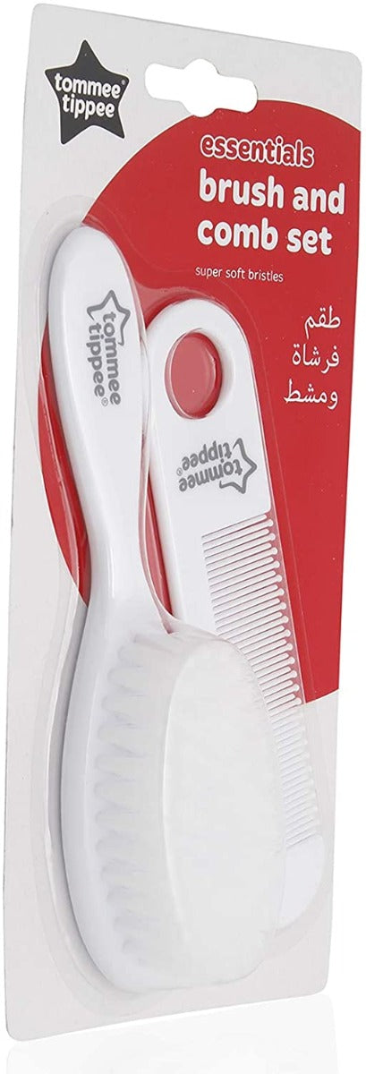 Tommee Tippee Essentials Baby Brush and Comb 2 pcs -White