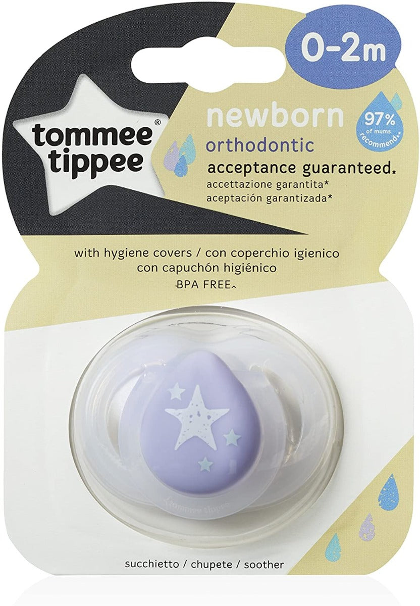 Tommee Tippee Newborn Soother, 0-2 months -Purple