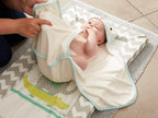 Tommee Tippee Splashtime Newborn Swaddle Dry Towel 0-6 months Blue