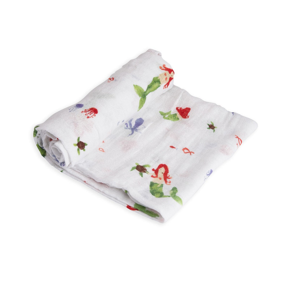 Little Unicorn Cotton Muslin Swaddle - Mermaid