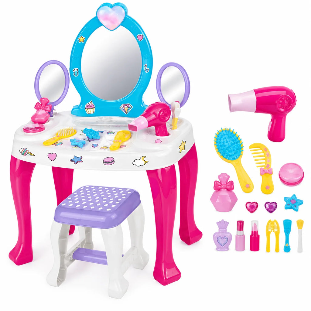 Unicorn Vanity Table & Stool Set