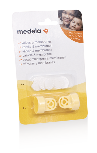 Medela Valves (2 Heads) & Membranes (6 Pieces)