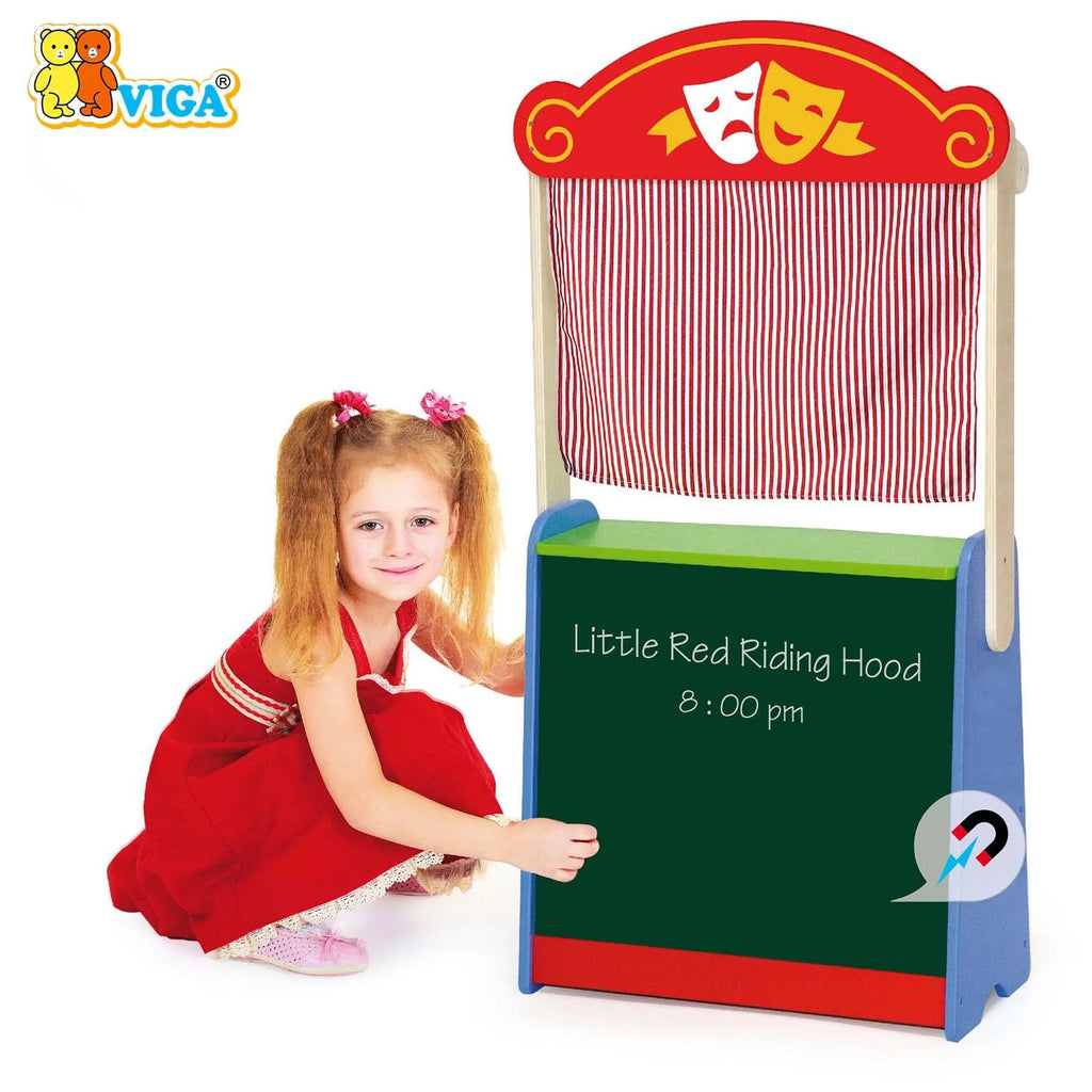 Viga - 2-in-1 Theatre & Grocery Store Set