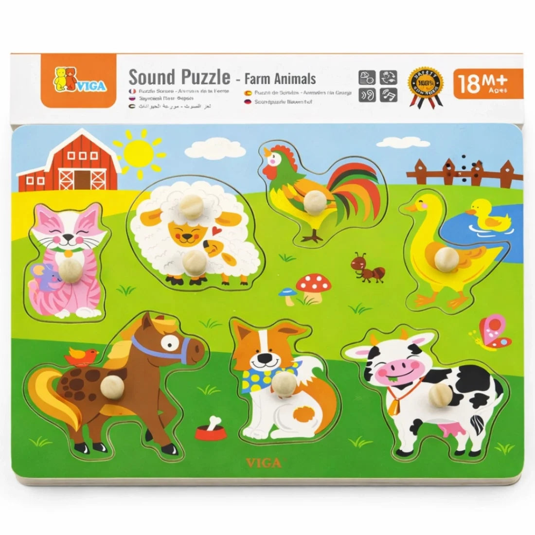 viga Sound Puzzle - Farm Animals