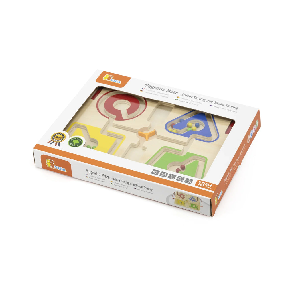 VIGA Magnetic Maze – Colour Sorting & Shape Tracing