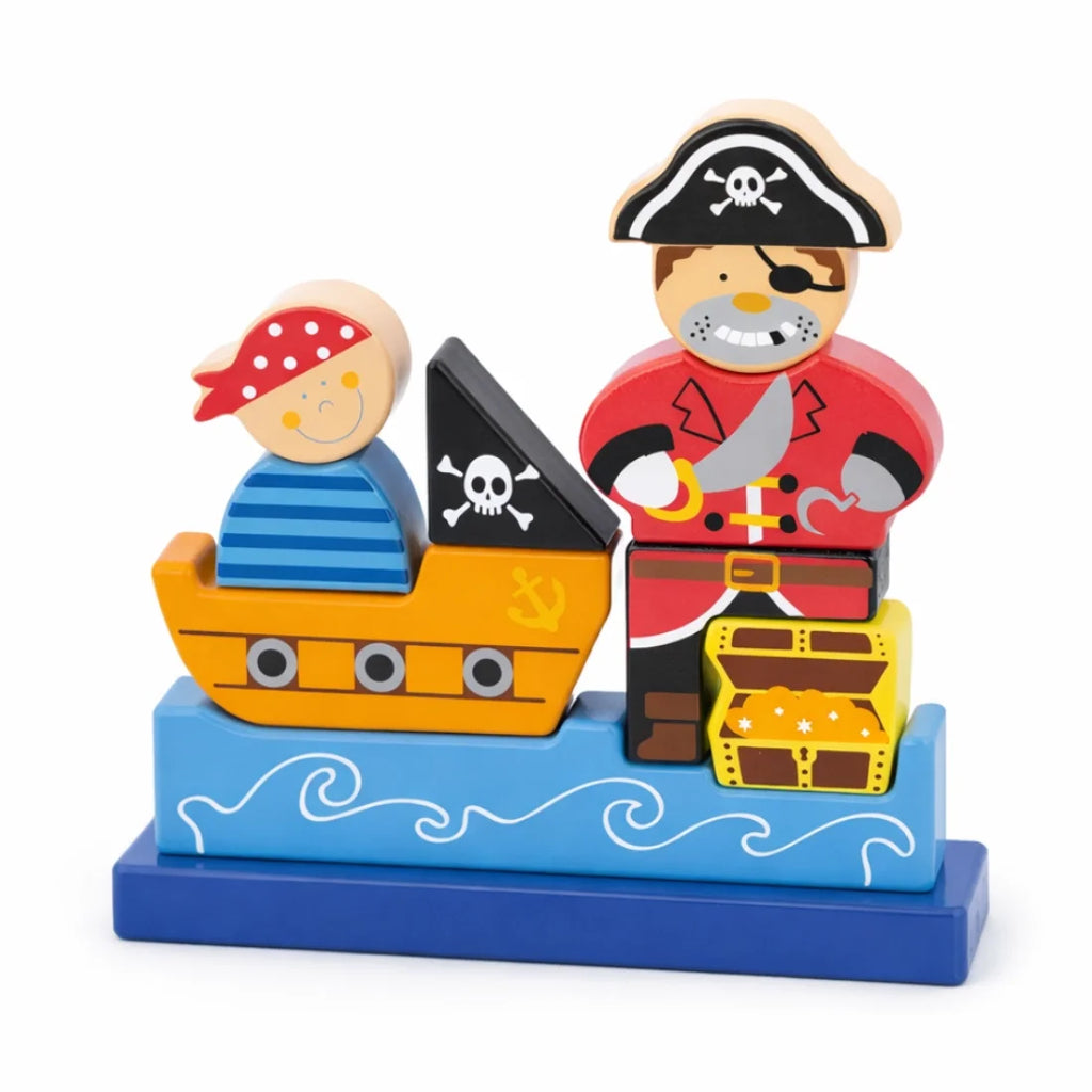 VIGA Magnetic Pirate Puzzle Kids 3D Wooden Standing Toy