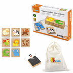 VIGA Magnetic Puzzle Block Animal Set Kids Learning Toy
