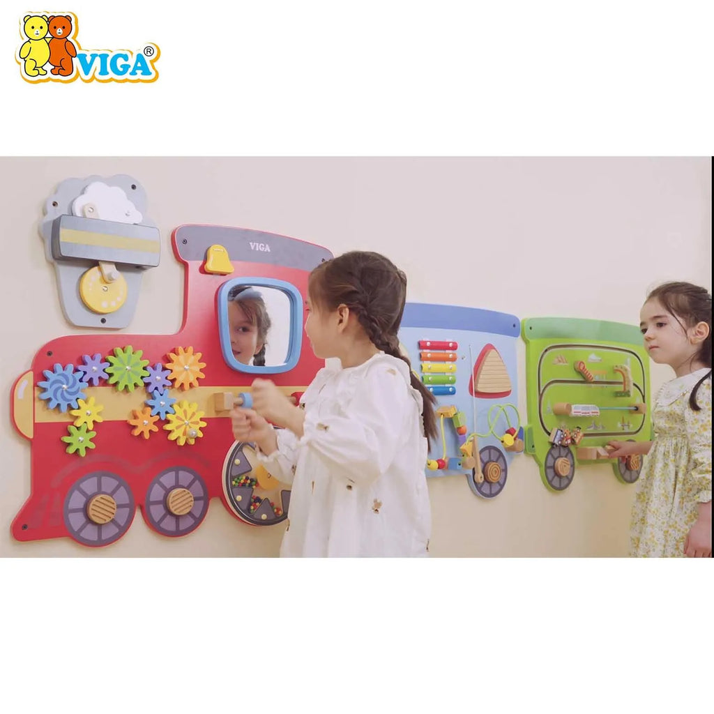 VIGA – Multi Activity Wall Toy – Train Series