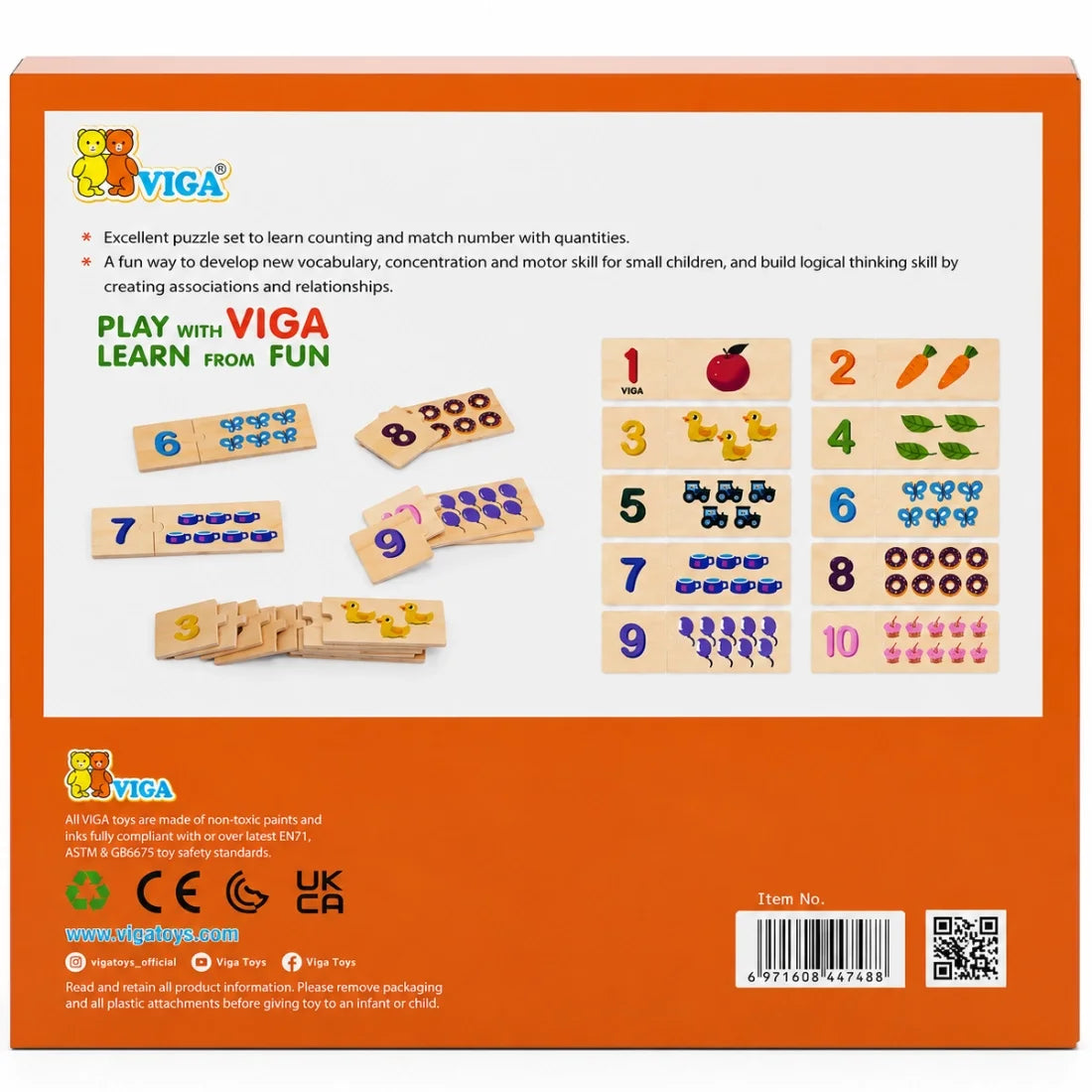 VIGA Number Matching Puzzle Set