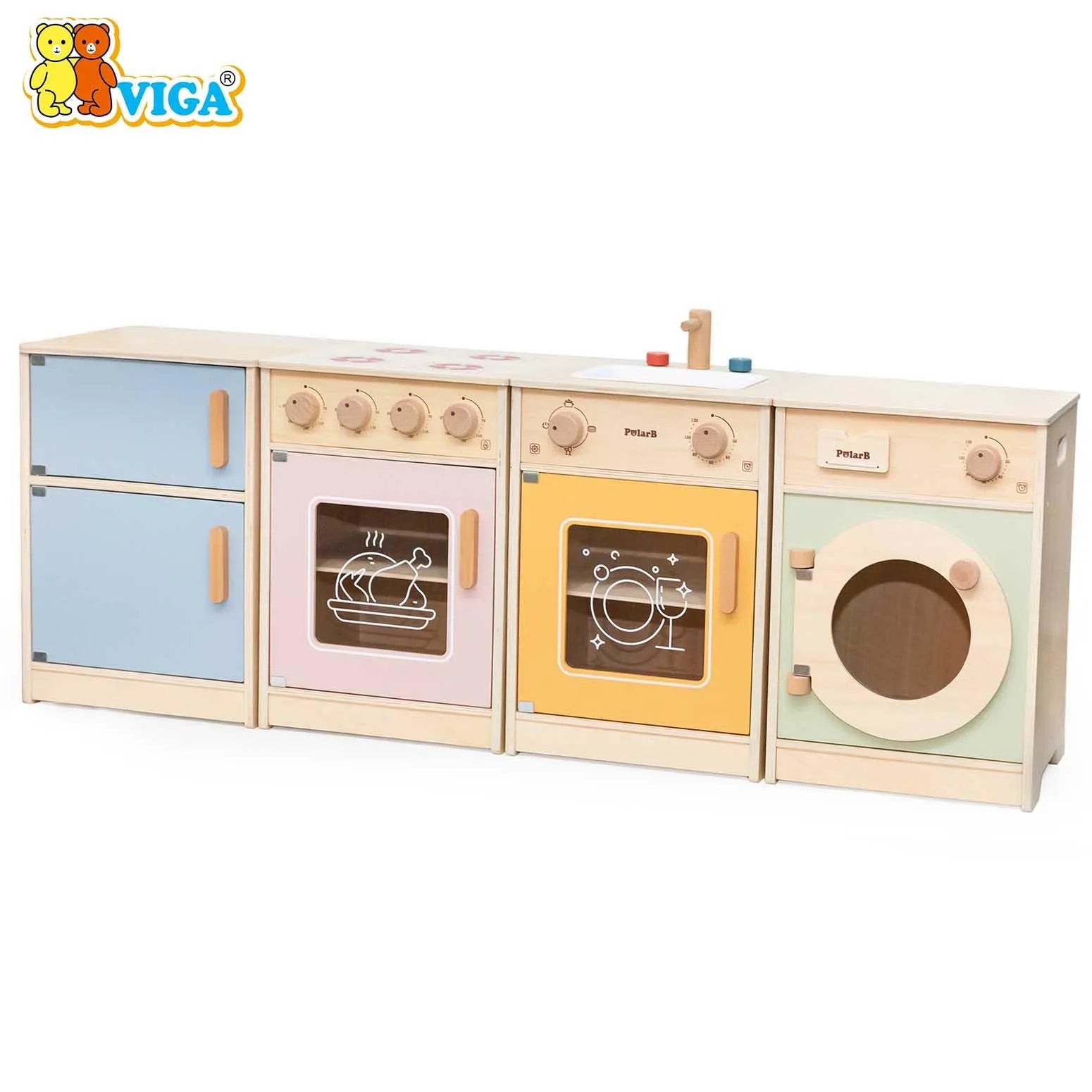 VIGA PolarB – Deluxe Wooden Kitchen Set