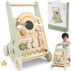 VIGA PolarB – Wooden Baby Walker with Activity Panel