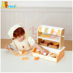 VIGA PolarB Wooden Bakery Shop Playset