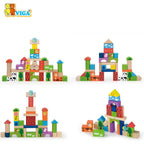 Viga Wooden Building Blocks 50 Pcs - Farm