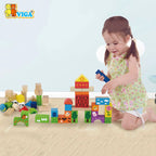 Viga Wooden Building Blocks 50 Pcs - Farm