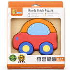 VIGA Wooden Car Puzzle Kids Handy Block Learning Toy