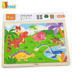VIGA Wooden Dinosaur Puzzle – 24 Pieces