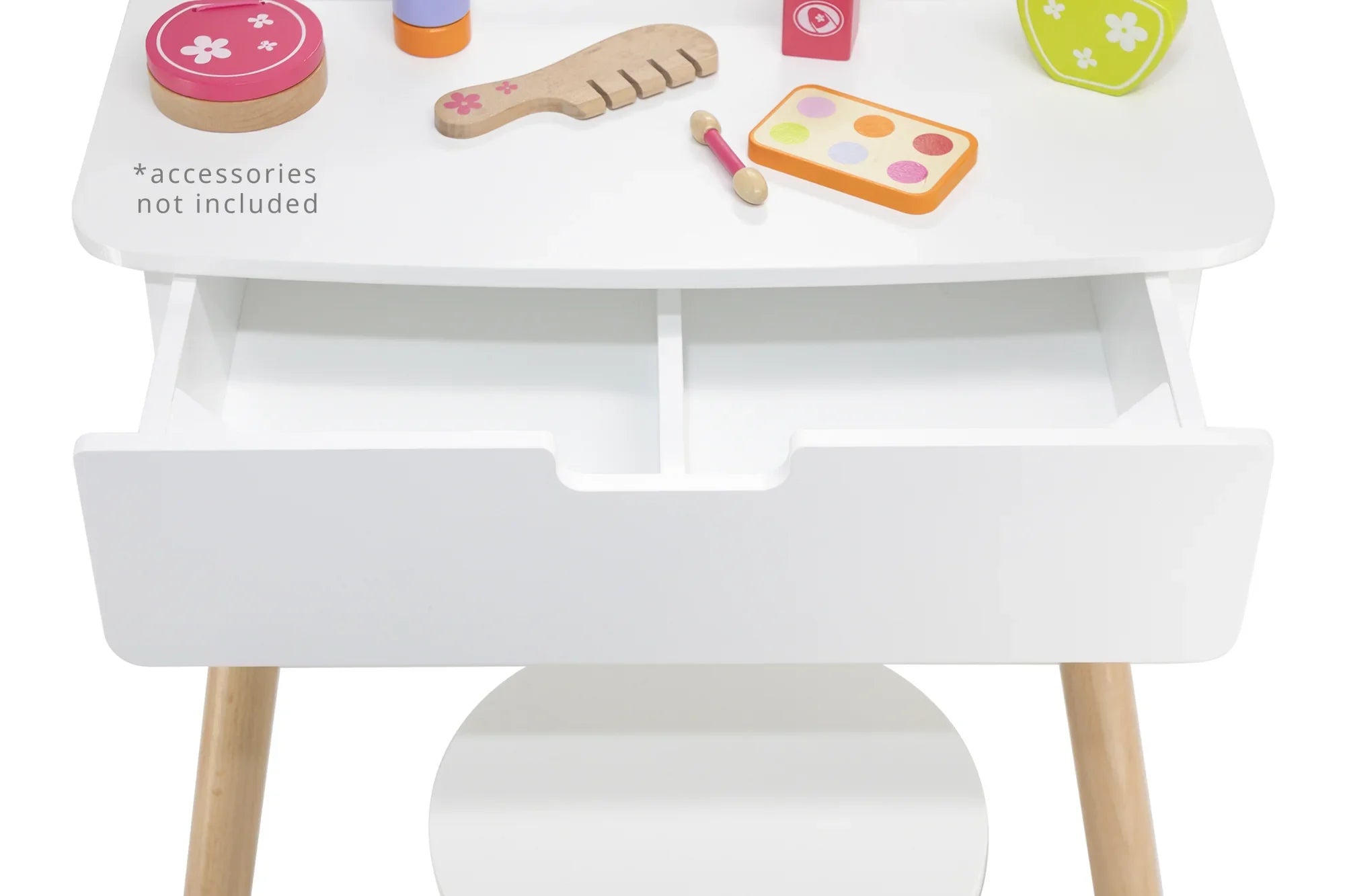 VIGA Wooden Kids Vanity Table with Stool