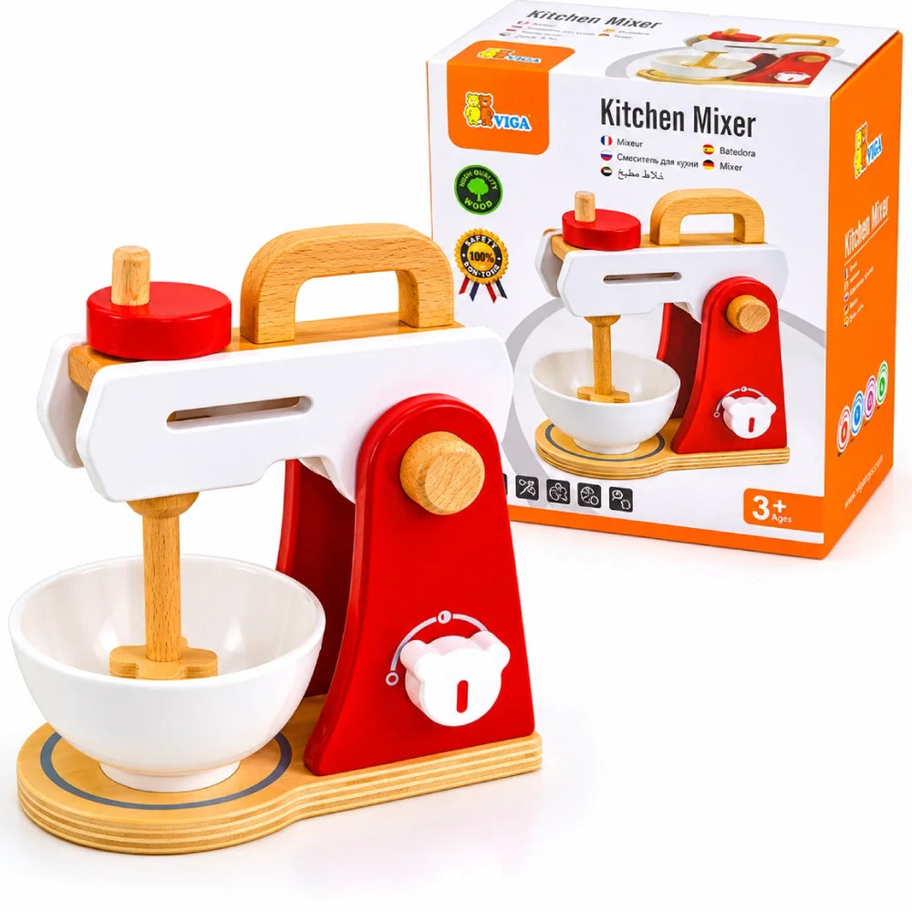 VIGA Wooden Kitchen Mixer for Kids