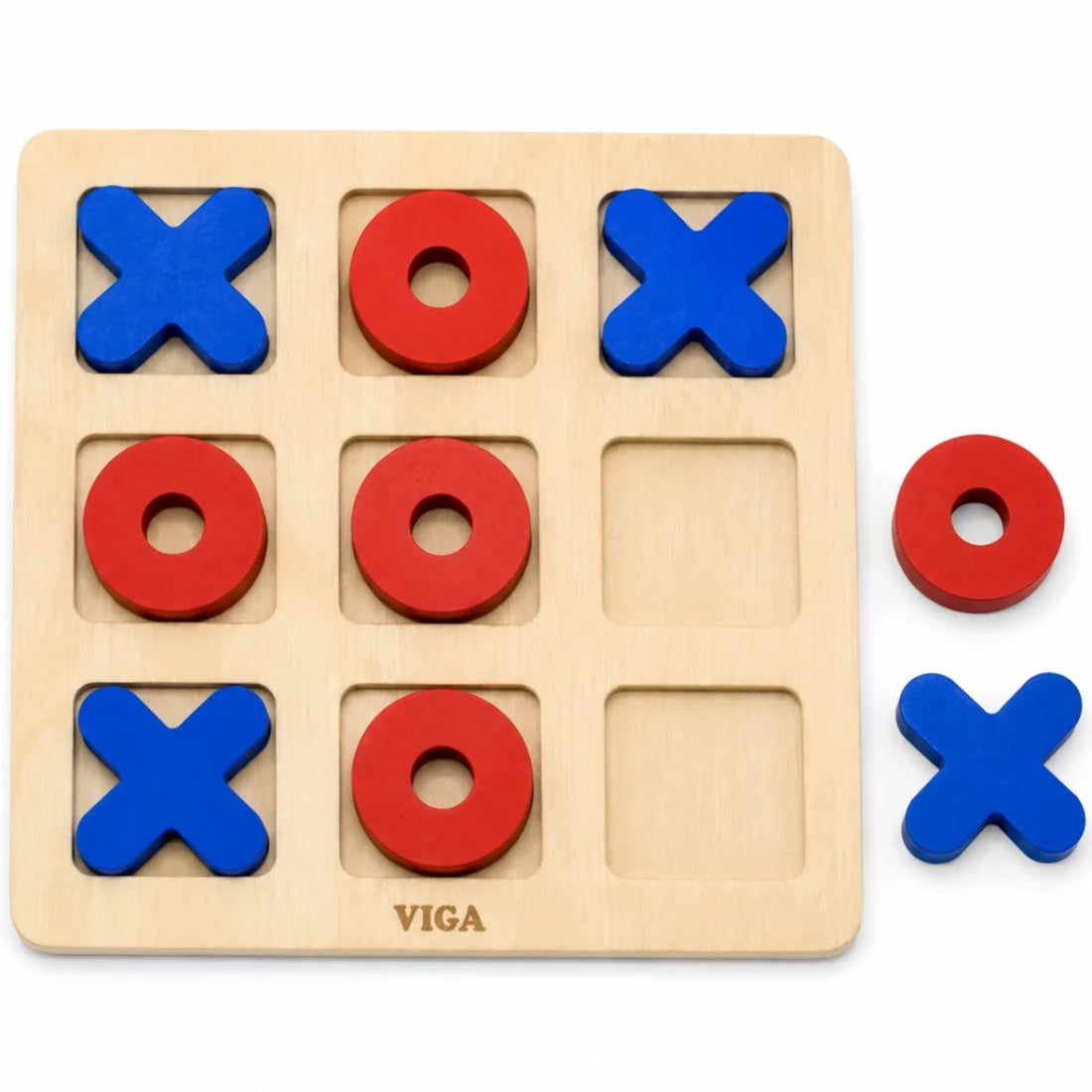 VIGA Wooden Tic-Tac-Toe Game