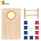 VIGA Wooden Toss Game – Bean Bag Throw & Tic Tac Toe